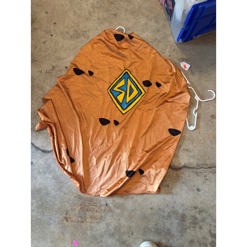 Scooby-Doo Brown Spotted Costume Cape SD Logo Metallic Finish Cosplay Accessory